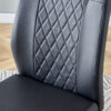 Modern Dining Chairs with Faux Leather Padded Seat Dining Living Room Chairs Upholstered Chair with Metal Legs Design for Kitchen, Living, Bedroom, Dining Room Side Chairs Set of 6 (Black+PU ) C-001