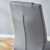 Modern Dining Chairs with Faux Leather Padded Seat Dining Living Room Chairs Upholstered Chair with Metal Legs Design for Kitchen, Living, Bedroom, Dining Room Side Chairs Set of 4 (Grey+PU)C-001