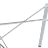 Only Table Leg.Simple Silver Stainless Steel Folding Table Frame - Multifunctional, Space-Saving.Folding Table Frame,Silver Stainless Steel Material,5.5*5.5*28.7~26.3*26.3*28.7 Inch.