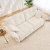 Premium Two-Seater Sofa - Ergonomic Design with High-Resilience Foam Cushions, Modern Chenille Fabric Upholstery for Living Room, Lounge, Office Space, White