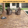 30 PCS Interlocking Deck Tiles Checker Pattern, 12" x 12" Square Yellow Acacia Hardwood Outdoor Flooring for Patio, Bancony, Pool Side,...