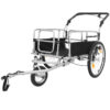 3-in-1 Heavy-Duty Bike Cargo Trailer – E-Bike Compatible Steel Frame, 110lb Capacity, Convertible Stroller & Pull Cart w/Suspension, 20" Wheels & Accessories