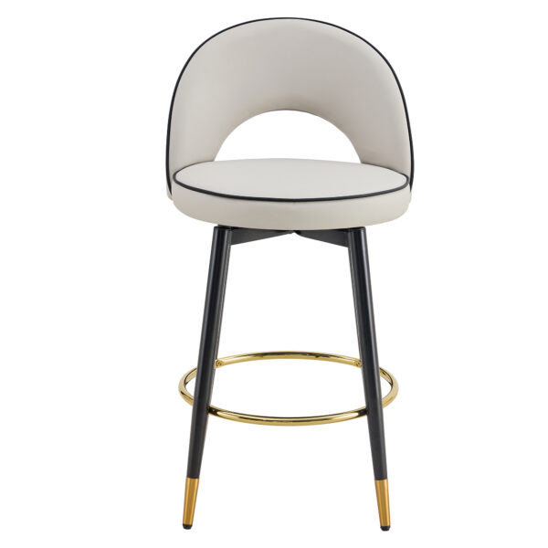 3fdcc21cf0634a9fa3bf9a77a89d30f8_655fd864d377f88bf6c5fbaa60bfeeb4 360 ° rotatable bar chair.Modern PU comfortable upholstered bar chair with smooth and beautiful black metal legs for dining room, kitchen, terrace and guest office chair.Set Of
2.W1151P153940