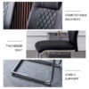 Modern Dining Chairs with Faux Leather Padded Seat Dining Living Room Chairs Upholstered Chair with Metal Legs Design for Kitchen, Living, Bedroom, Dining Room Side Chairs Set of 6 (Black+PU ) C-001