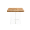 A modern minimalist wooden table with acrylic legs and rectangular tables. Computer desk. Dining table. Suitable for restaurants, living rooms, and kitchens. F-1298