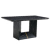 This modern dining table with MDF marbled design gives you a luxurious and elegant feel, adding a touch of elegance whether it is a family dinner or entertaining guests.