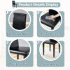 Four black PU dining chairs, simple and versatile, comfortable and accompanied. The exquisite and multifunctional dining chair has opened up a comfortable new experience. (4-piece set)
