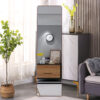 The 4th generation floor standing full-length mirror. wall mirror, bathroom makeup mirror, bedroom foyer. Elegant Flower Pear Color Full-Length Mirror - Aluminum Alloy Frame Design. 60*16.5"