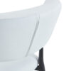 Table and chair set.A Modern Minimalist Circular Dining Table With A Diameter Of 33.3 Inches.Paired With 4 White Minimalist Ergonomic Dining Chair, With A Curved Backrest For Comfortable Design.