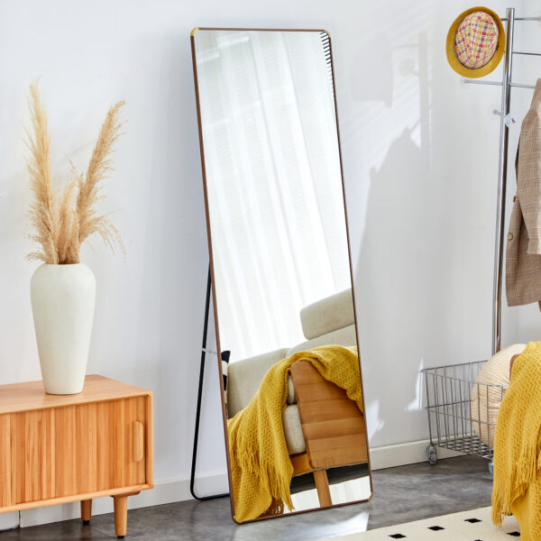 The 4th generation floor standing full-length mirror. wall mirror, bathroom makeup mirror, bedroom foyer, clothing store, wall mounted.    65 "* 23.2"
