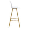 Modern and comfortable upholstered bar chairs, metal legs, small size bar chairs, suitable for part of the crowd, stylish design for dining room, kitchen, terrace and living room chairs.