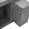 Modern Simple Gray Texture MDF Coffee Table - 43.3"x21.6"x17.2" Practical Model.Making it an ideal addition to any living room or apartment.