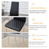 Grid armless high backrest dining chair, black chair and 6-piece set of electroplated metal legs, office chair. Suitable for restaurants, living rooms, kitchens, and offices.W115163430  0924