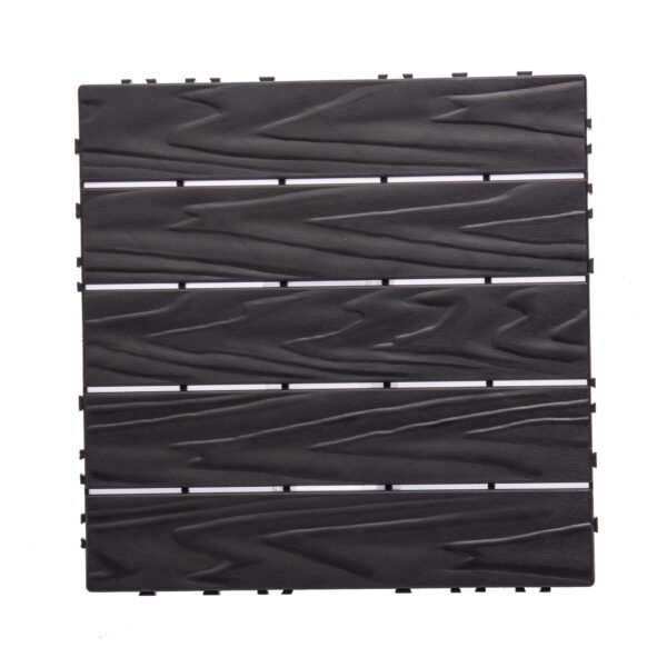 76-Pack 11.42"x11.42" Interlocking Deck Tiles - 68.80 Sq.Ft 3D Wood Grain Plastic Flooring for Outdoor Use , Waterproof & Moisture-Proof Patio Tiles , All-Weather Use & Easy Snap-Together Installation