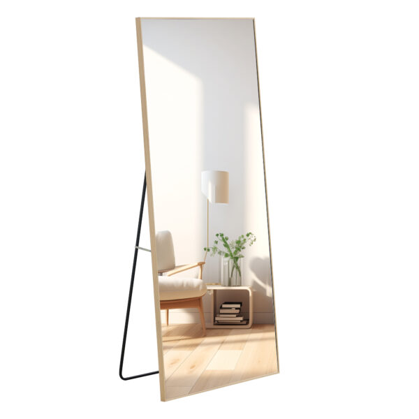 42872d015f3747258c1a92945b3a8d3c_20240317_dc6695a91c67c0cadce388c89f57681f Fourth generation solid wood frame long mirror, dressing mirror, bedroom foyer, decorative mirror, clothing store, floor to ceiling mirror, wall mounted. 71 "* 31.4"