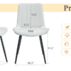 Extended Seat Cushion PU Dining Chair Set - Four Pieces.Smooth line design.Can integrate well into various modern home decoration styles.White and Dark Gray Splicing Colors.
