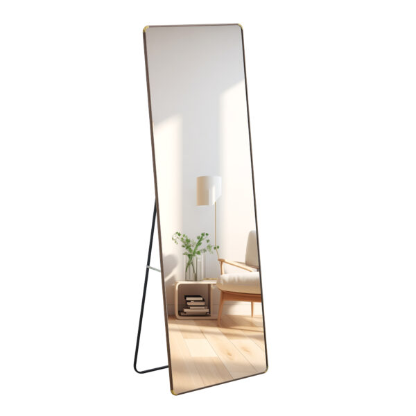 The 4th generation floor standing full-length mirror. wall mirror, bathroom makeup mirror, bedroom foyer, clothing store, wall mounted.    65 "* 23.2"