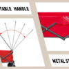Utility Park Garden Cart Tool Customized Color Folding Camping Trolley Outdoor Picnic Beach Wagon