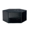 Hexagonal MDF coffee table, characteristic pattern stickers, multi-hole design to give more storage space, simple and convenient design makes it suitable for all kinds of style scenes.