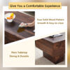Modern Simple Walnut Colored Texture Sticker MDF Coffee Table - 43.3"x21.6"x17.2" Practical Model.Making it an ideal addition to any living room or apartment.