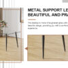 Modern minimalist rectangular transparent tempered glass dining table, 0.4 inches thick, black metal legs, suitable for kitchen, dining room, and living room 63 "* 35.4" * 30 " DT-1544
