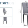Four Light Gray Linen-Cotton dining chairs, simple and versatile, comfortable and accompanied. Exquisite and versatile dining chairs unlock a comfortable new experience.(Set of 4)