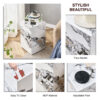 Modern white MDF + sticker material, cube fashion texture design coffee table, suitable for various situations and scenes, is a good choice for home decoration.