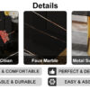 Modern minimalist dining table. The black patterned glass desktop is equipped with golden metal legs. Suitable for restaurants and living rooms  71" *39.3" *29.5"  DT-69