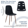 Table and chair set.A Modern Minimalist Circular Dining Table With A Diameter Of 33.3 Inches.Paired With 4 Black Linen-Cotton Material High Resilience Dining Chair with Metal Leg.