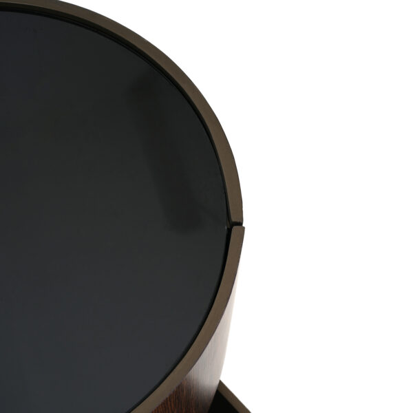 4554d26b94164bd5a565abfc683ecb59_03f74f7e0d28ffd13b3aabe42e41aacf MDF ITALIAN HIGH-GRADE DOUBLE-LAYER STORAGE ROUND SIDE TABLE, BROWN AND BLACK COLOR