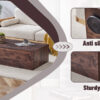 39.3*23.6*12 Inch Walnut Wood Grain MDF Coffee Table - Luxurious Design, Perfect Living Room Accent.Fashion texture design coffee table, suitable for various situations and scenes.