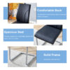 2 Dining Chair Set, Black Dining Chair Set, PU Material High Back Seat and Sturdy Leg Chair, Suitable for Dining Room, Kitchen, Living Room