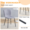 Luxury Minimalist Chairs - A set of 4 high quality dining chairs with black metal legs. The integral metal leg structure is suitable for various interior decoration styles.