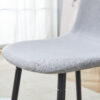 Comfortable Linen-Cotton Dining Chair Set - Four Pieces in Light Gray.Integrated Seat and Backrest,Linen-Cotton Material,Modern Home Matching.