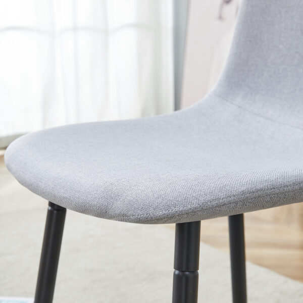 4616505626444b46ba81af396b68481b_6e375445efd86a9a870e392e8f5e7126 Comfortable Linen-Cotton Dining Chair Set - Four Pieces in Light Gray.Integrated Seat and Backrest,Linen-Cotton Material,Modern Home Matching.