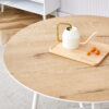 Table and chair set, MDF desktop, white metal table legs, stable and beautiful, suitable for most styles of home. Modern simple dining table, comfortable seating.