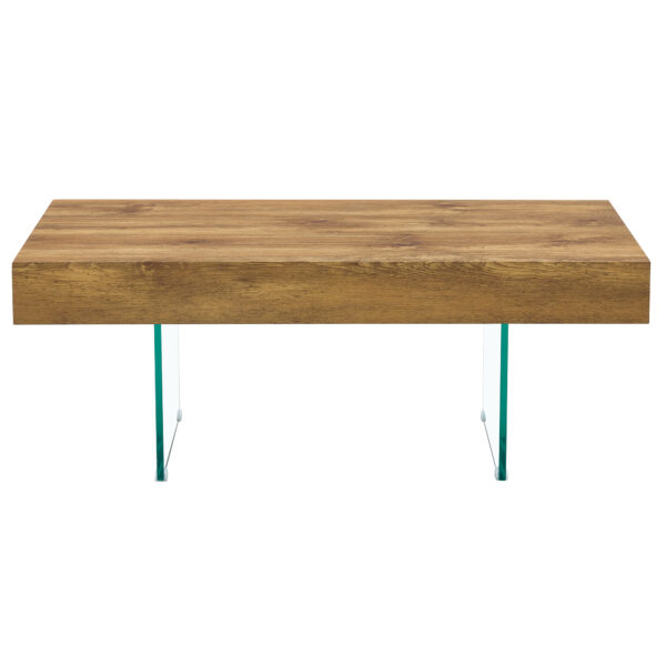 464b37ca368247d2ad0699daa1d47d9f_ec7cf2063781f6e7b7ed7b8f2bd39a80 Natural Style MDF Coffee Table - 39.3"x21.6" with Tempered Glass Legs.Density Board Sticker,Reinforced Glass.