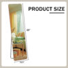 The 4th generation floor standing full-length mirror. wall mirror, bathroom makeup mirror, bedroom foyer. Elegant Flower Pear Color Full-Length Mirror - Aluminum Alloy Frame Design. 60*16.5"