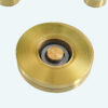 Double layer rotatable round glass.Golden aluminum plate,The rotatable design makes it convenient to retrieve and place items.The upper glass has a diameter of 24 inches, the lower glass15 inches.