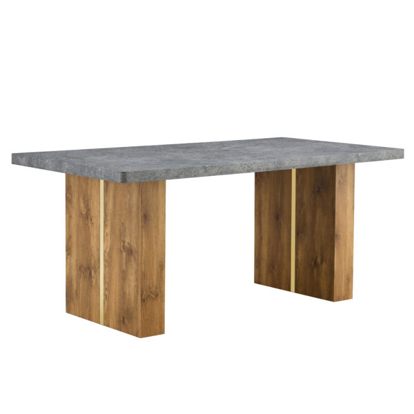4773b76718fa4335815b90d929d16a61_6000a1131f323954d91ed543c1b8ddbd Large modern rectangular table with cement-grey patterned top and large MDF legs for kitchen, dining and living room to give a different atmosphere to the home environment.