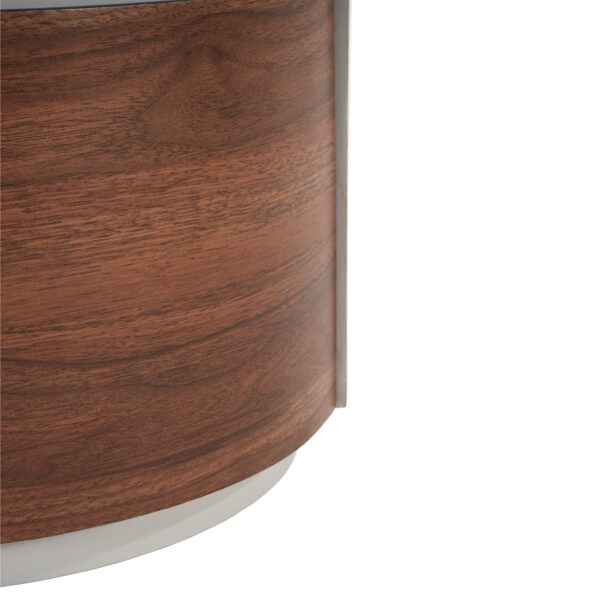 47970a563d11459eac4856e954269243_4562734bbd349b131401e40fb938775f MDF ITALIAN RETRO DOUBLE STORAGE ROUND SIDE TABLE, GRAY BROWN COLOR