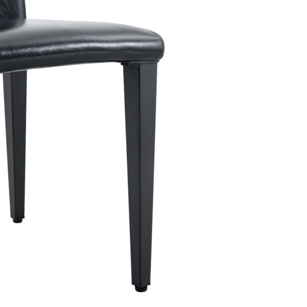 482139353d5a47818ac320db821888ee_ce362c49d5bad63c136d7258791ee7b0 Four black PU dining chairs, simple and versatile, comfortable and accompanied. The exquisite and multifunctional dining chair has opened up a comfortable new experience. (4-piece set)