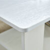 A modern and practical white coffee table and coffee table. The double layered coffee table is made of MDF material,. Suitable for living room, bedroom, and study.43.3"*21.6"*16.5" CT-16