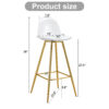 Modern and comfortable upholstered bar chairs, metal legs, small size bar chairs, suitable for part of the crowd, stylish design for dining room, kitchen, terrace and living room chairs.