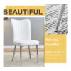 Table and chair set.63"x31.5x30" Luxurious Pandora patterned Sintered Stone Tabletop with Silver Stainless Steel Legs.Paried With 4 White PU Chairs with a vertical stripe design on the backrest.