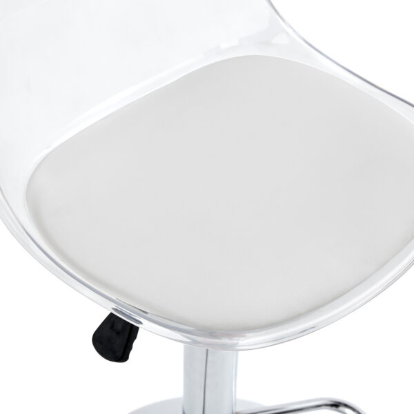 485959837854442682d6d9f989994afe_f7c144cae2fa7b7b01679f56ee4445b1 Modern minimalist bar chairs and bar stools. Can rotate 360 ° and adjust lifting. PET backrest and PU seats. Set of 2. Suitable for bars, restaurants, and front desk cashiers. W1151P172644