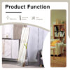 The 4th generation floor standing full-length mirror. wall mirror, bathroom makeup mirror, bedroom foyer. Elegant Flower Pear Color Full-Length Mirror - Aluminum Alloy Frame Design. 60*16.5"