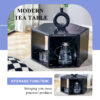 Hexagonal MDF coffee table, characteristic pattern stickers, multi-hole design to give more storage space, simple and convenient design makes it suitable for all kinds of style scenes.