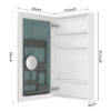20'' W x 36'' H Surface Frameless Mirror Medicine Cabinet, Beveled Mirror Edges Bathroom Medicine Cabinet, Left opening door
