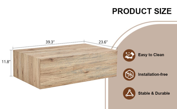 4a5c3ab4798d49978ef87088be0800c2_a8de49a533f265ed84a3d4b80f84ac7b Light Wood Texture MDF Coffee Table - Simple Modern Style.Modern MDF coffee table with wood texture pattern -39.3x23.6x11.8 inches - stylish and durable design.